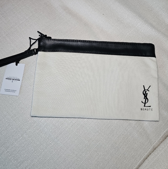 Yves Saint Laurent Black and White Clutch